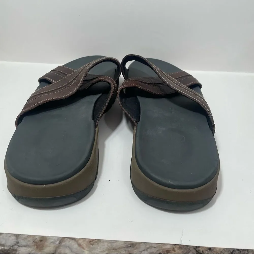 Clarks Brown Cushion Casual Walking Sandals